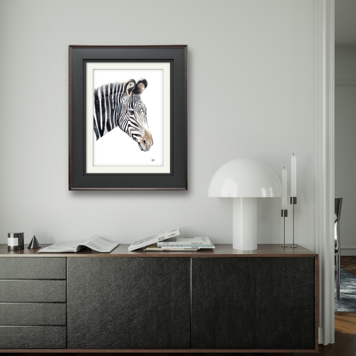 "Elori" Watercolour Zebra Print