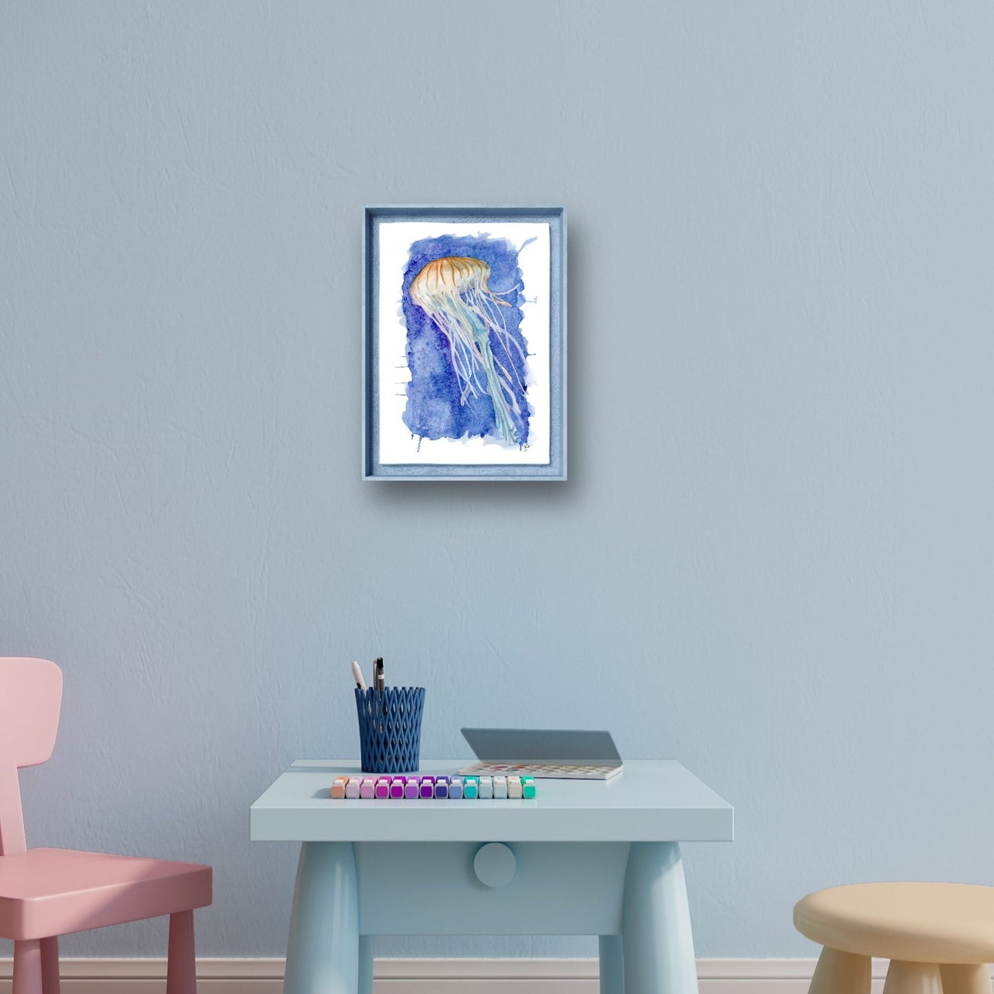 "In the Deep" Jellyfish Watercolour Print