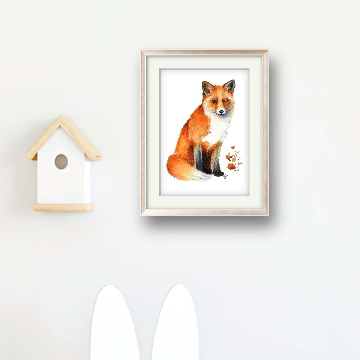 "Mama Fox" Watercolour Print