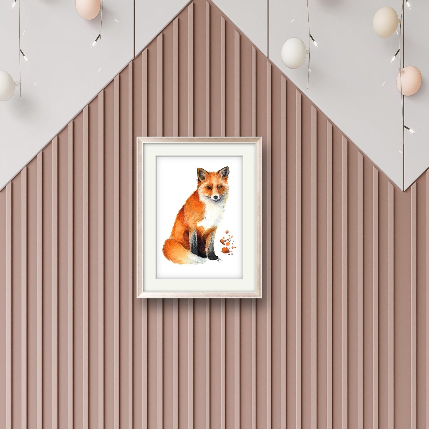 "Mama Fox" Watercolour Print