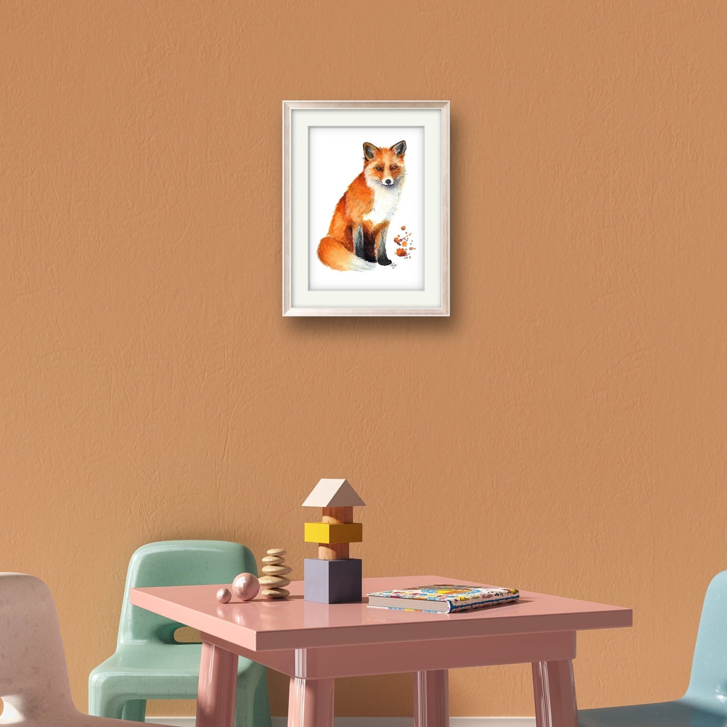 "Mama Fox" Watercolour Print