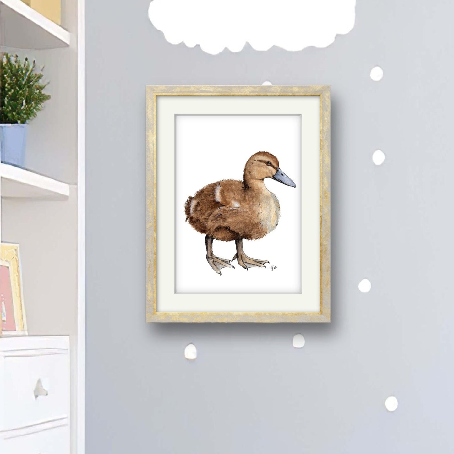 "Lady" Mallard Duckling Art Print