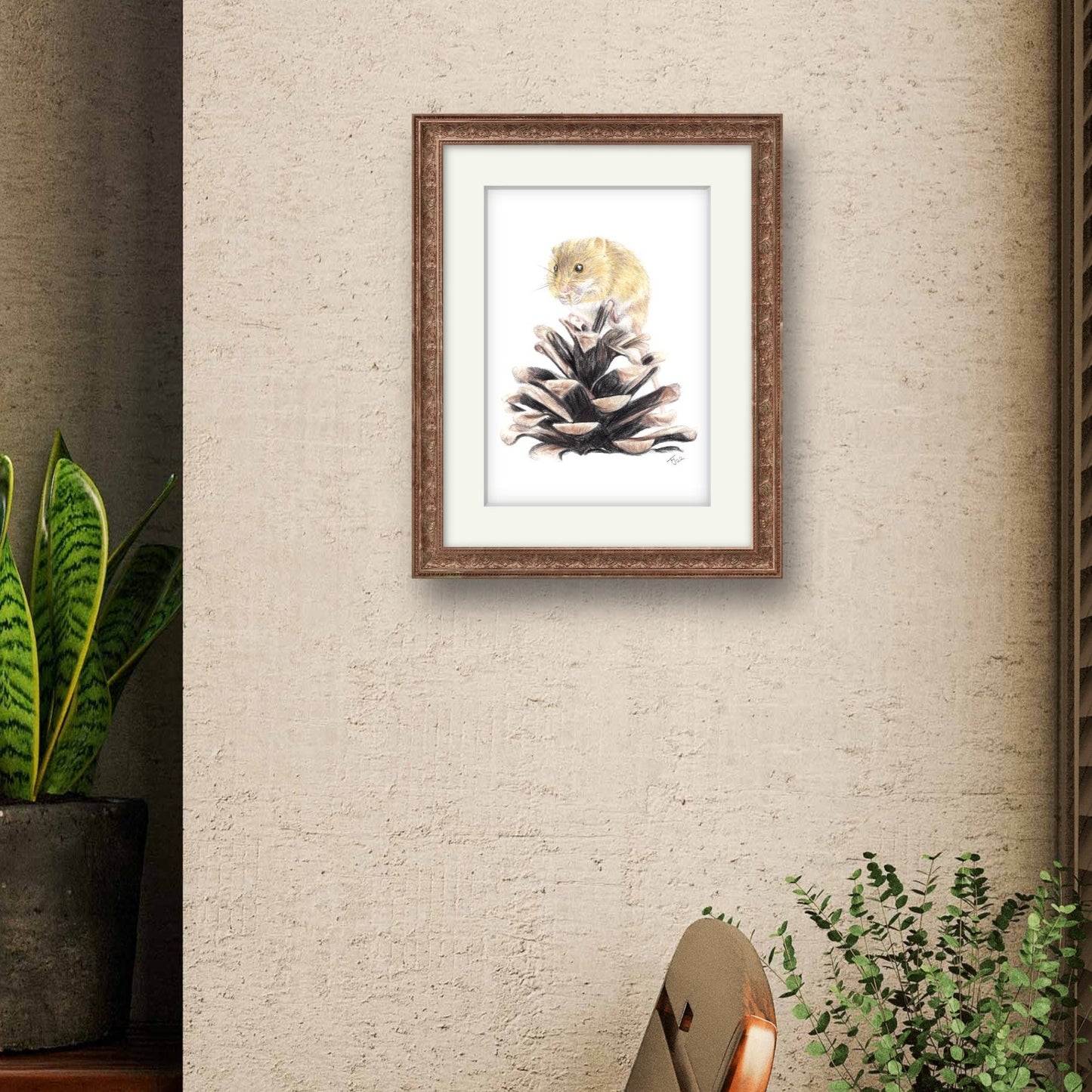 "Mr Jingles" Mouse on Cone Art Print