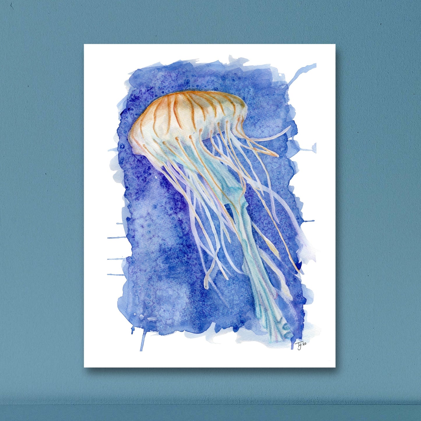 "In the Deep" Jellyfish Watercolour Print