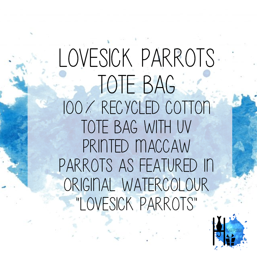 "Lovesick Parrots" Tote Bag