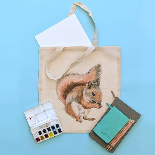 "Nutkin" Red Squirrel Tote Bag