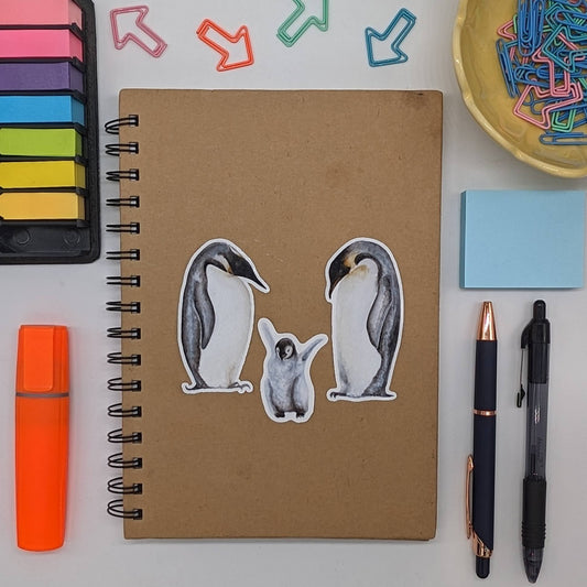 Penguin Family 3 Sticker Set