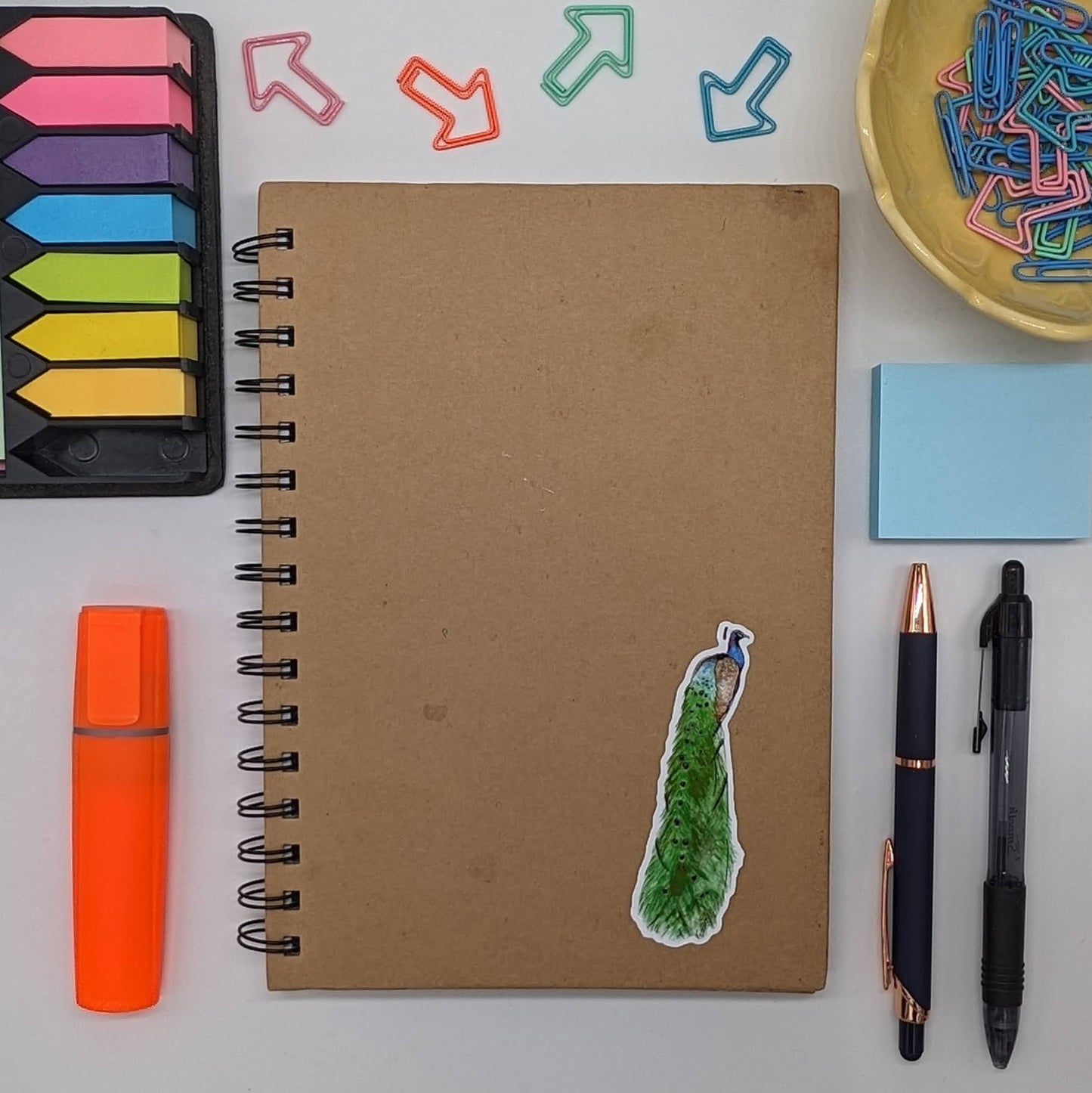 Peacock Sticker from Original Watercolour "Argus"