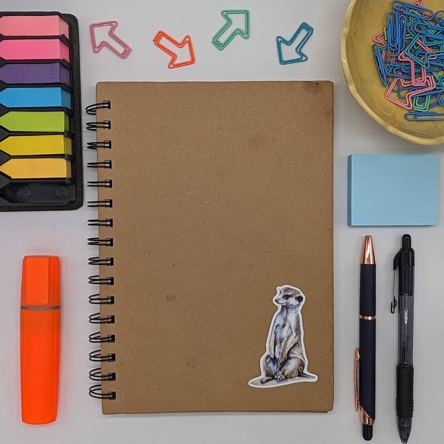 Safari 5 Sticker Set / Elephant / Sumatran Tiger / Giraffe / Lion / Meerkat