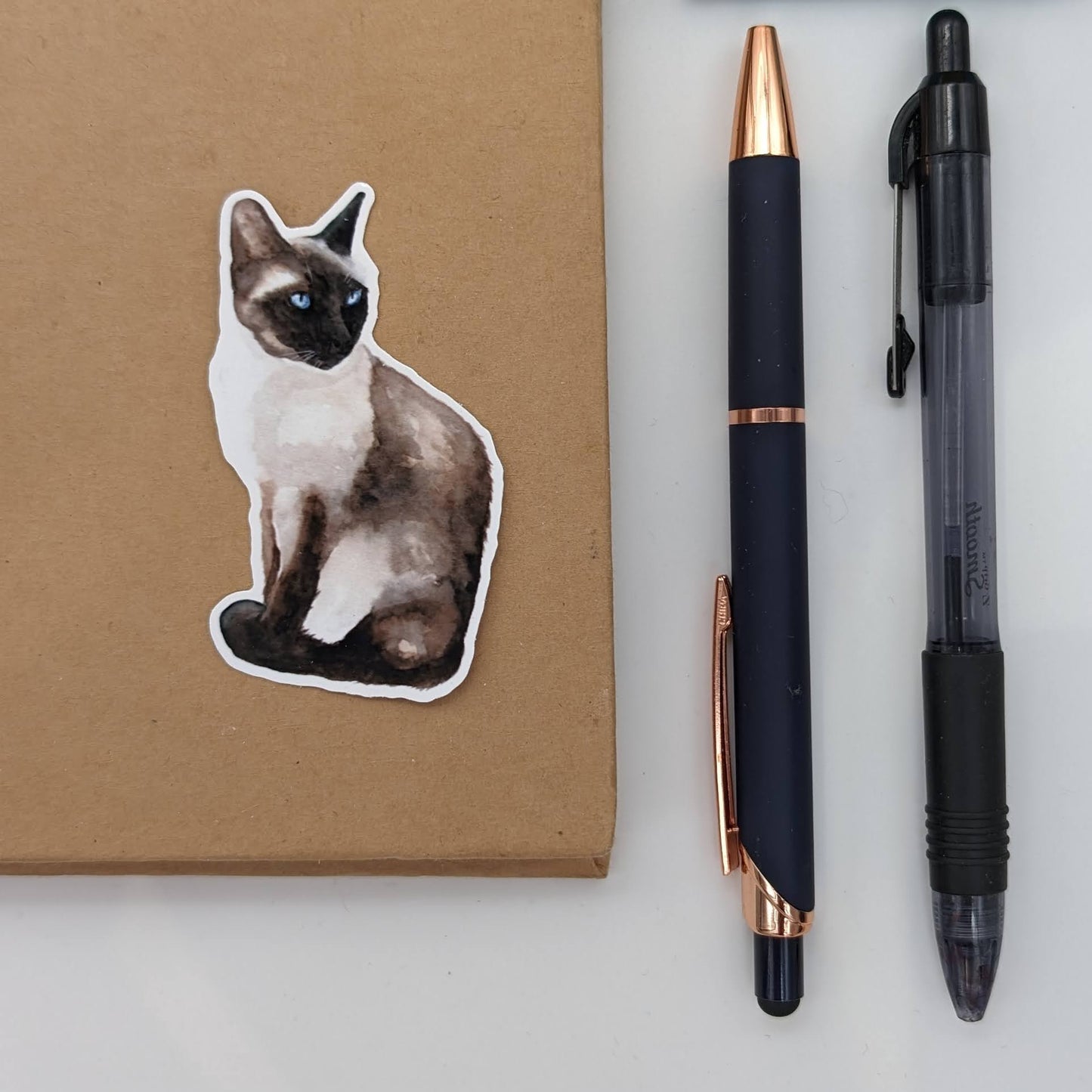 Siamese Cat Sticker from Original Watercolour "If you please"