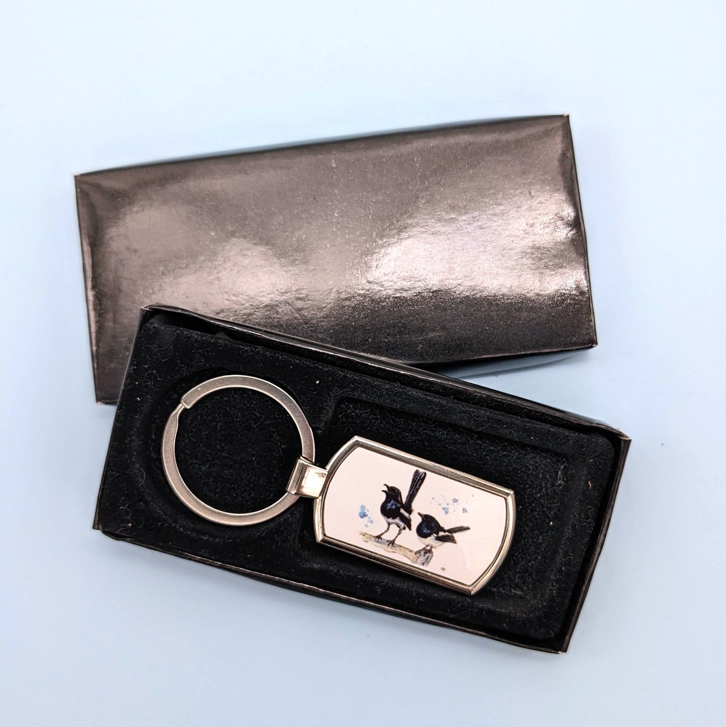 "Two for Joy" Magpies Keyring