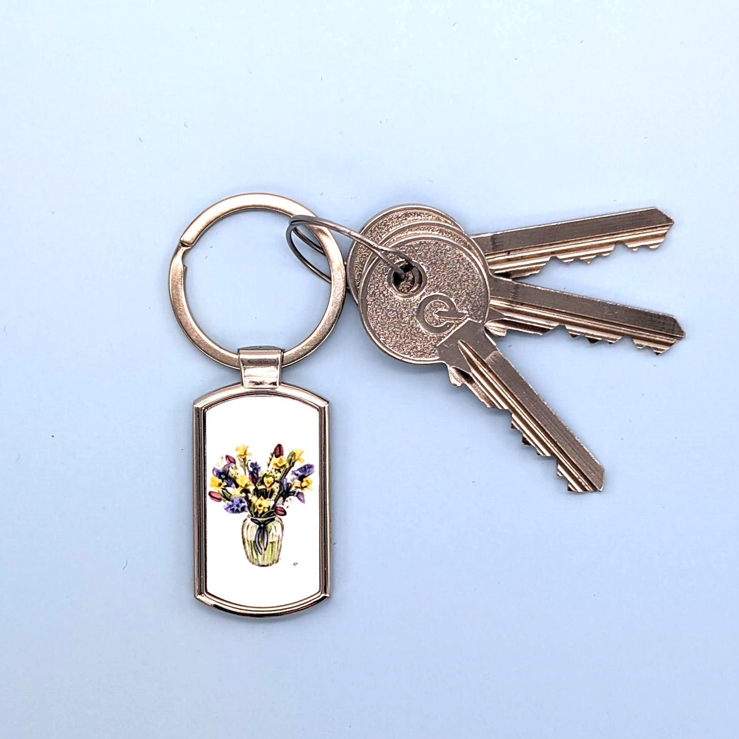 "A bunch of Spring" Flowers Keyring