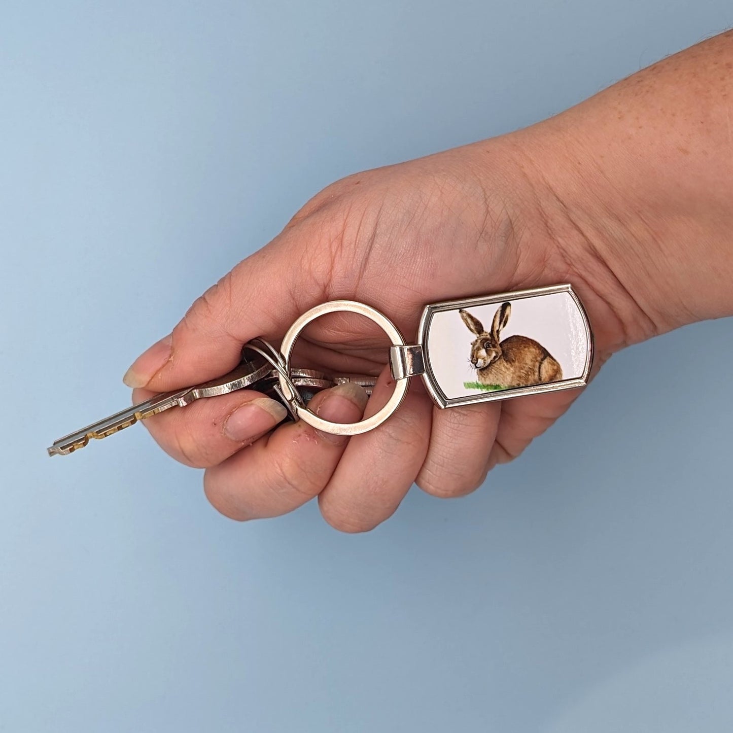 "Hops" the Hare Keyring