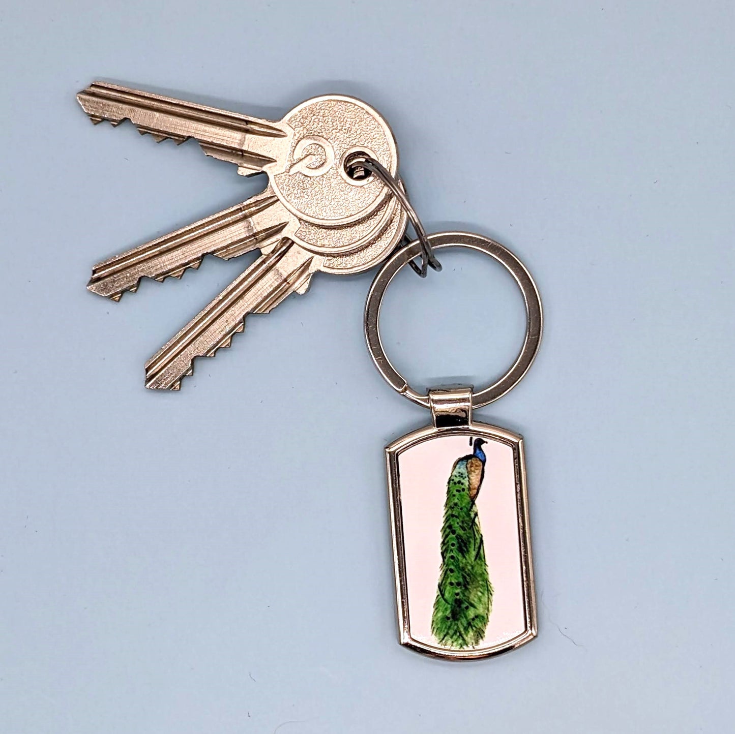 "Argus" the Peacock Keyring