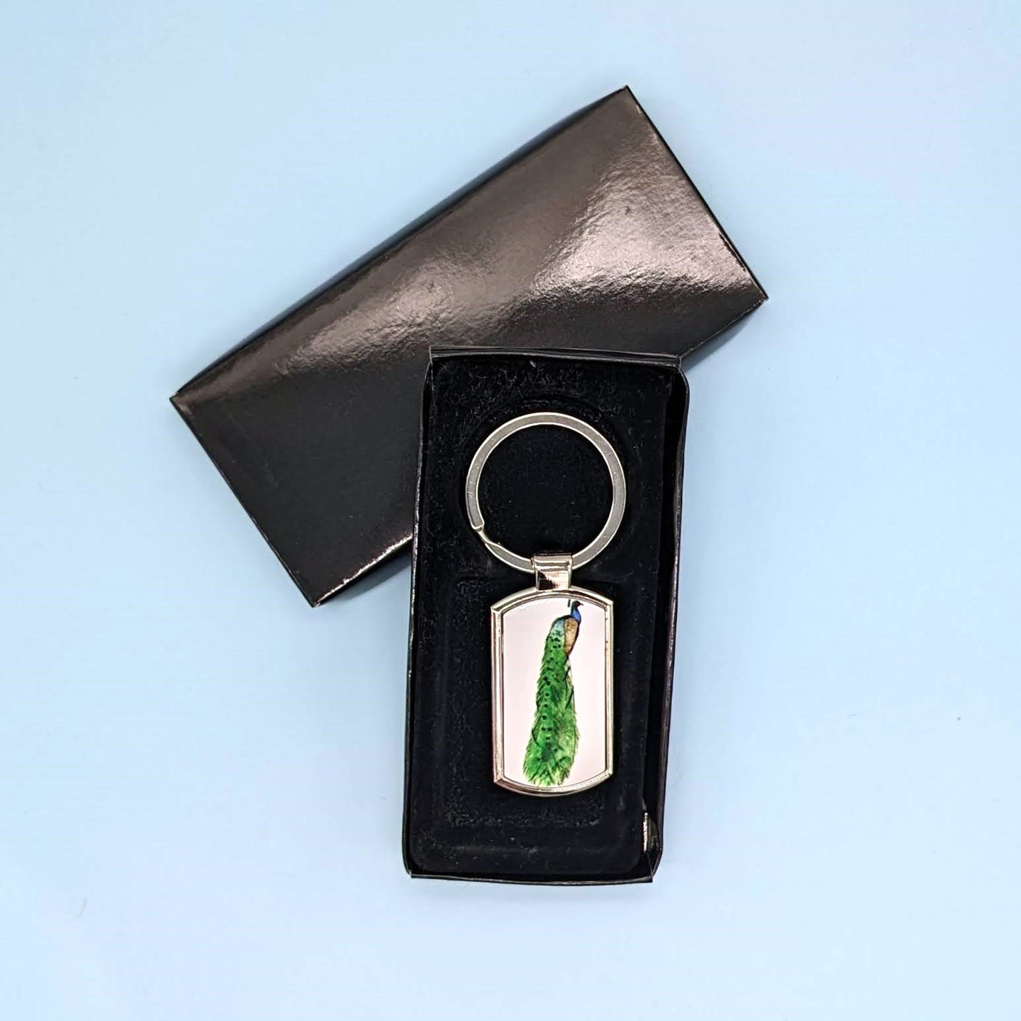 "Argus" the Peacock Keyring