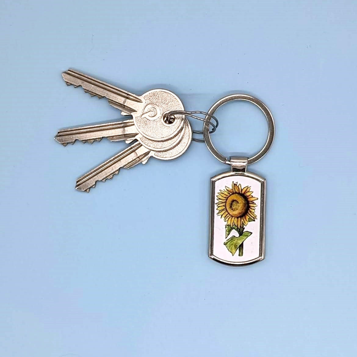 "Solidarity" Sunflower Keyring