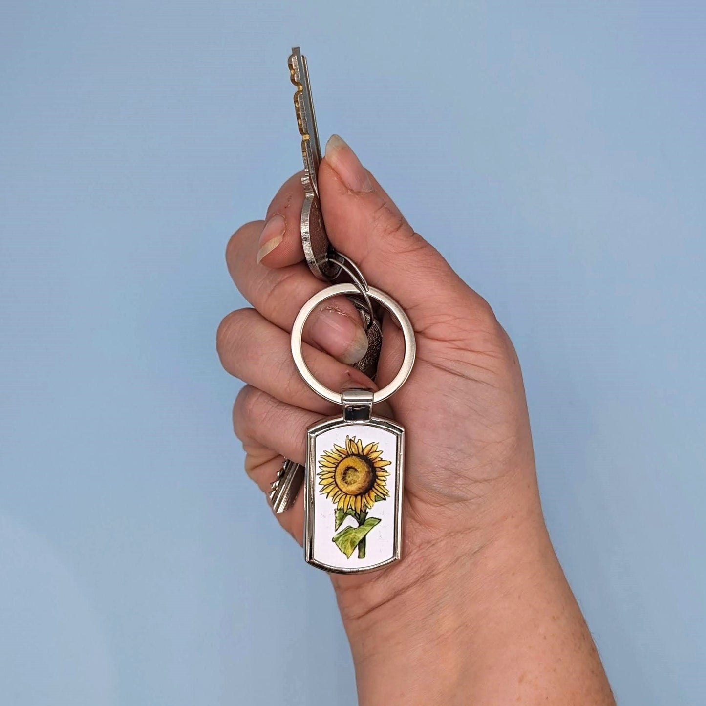 "Solidarity" Sunflower Keyring
