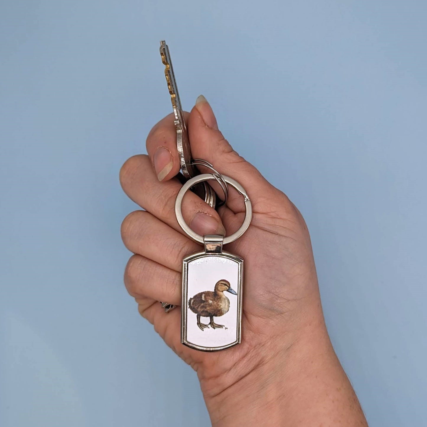 "Lady" Mallard Duckling Keyring