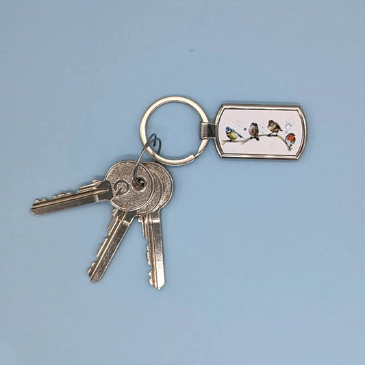 "Garden Party" British Birds Keyring