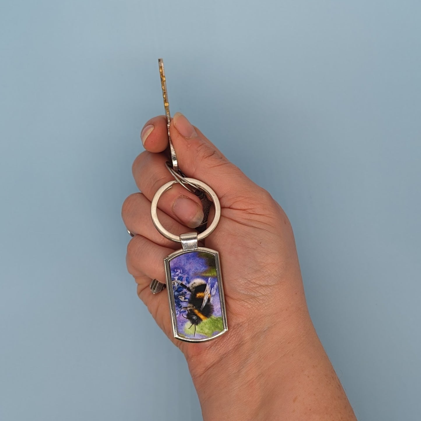 "Lavender" Bee Keyring