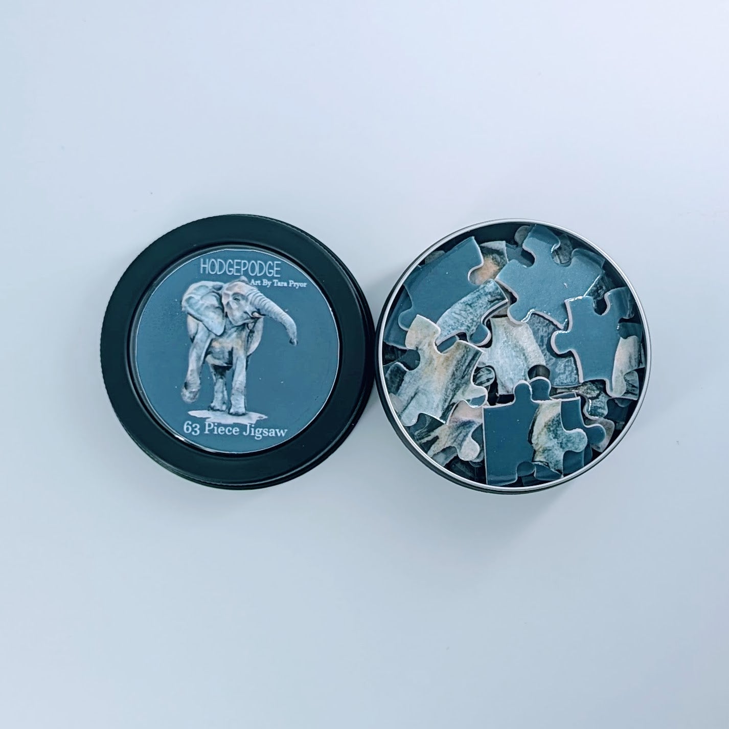 63 piece Elephant Jigsaw in a tin