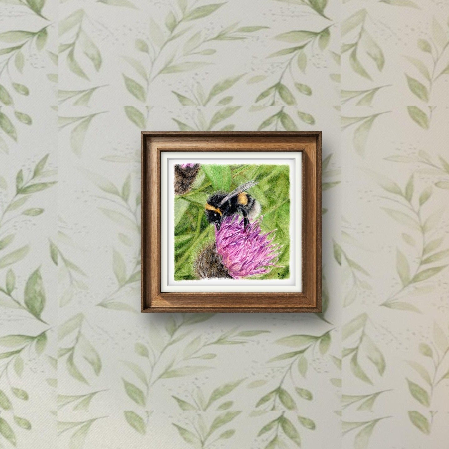 "Thistle" Bee Art Print