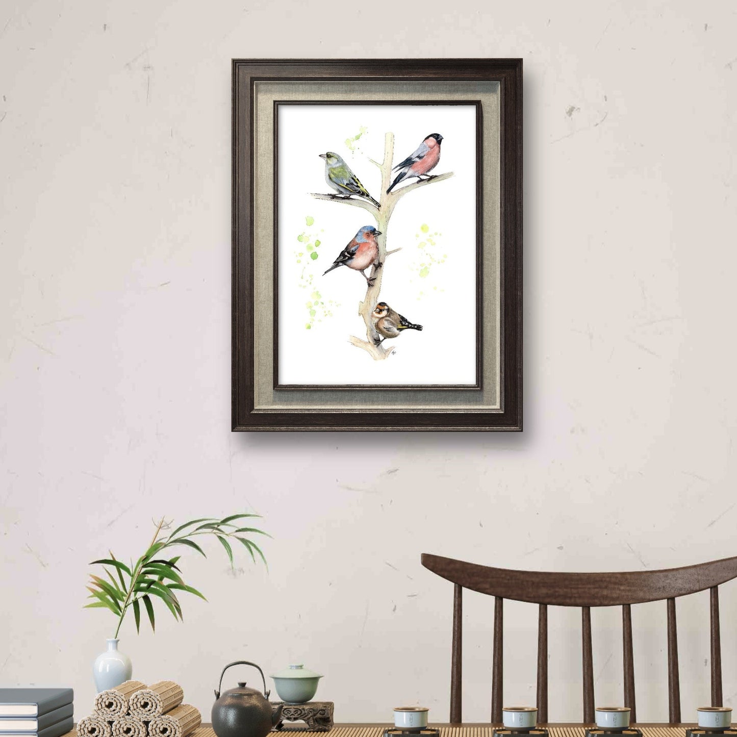 "Fours A Charm" Watercolour Print