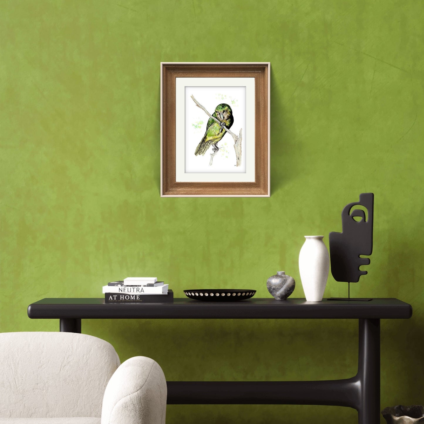 "Whetu" Kakapo Watercolour Print