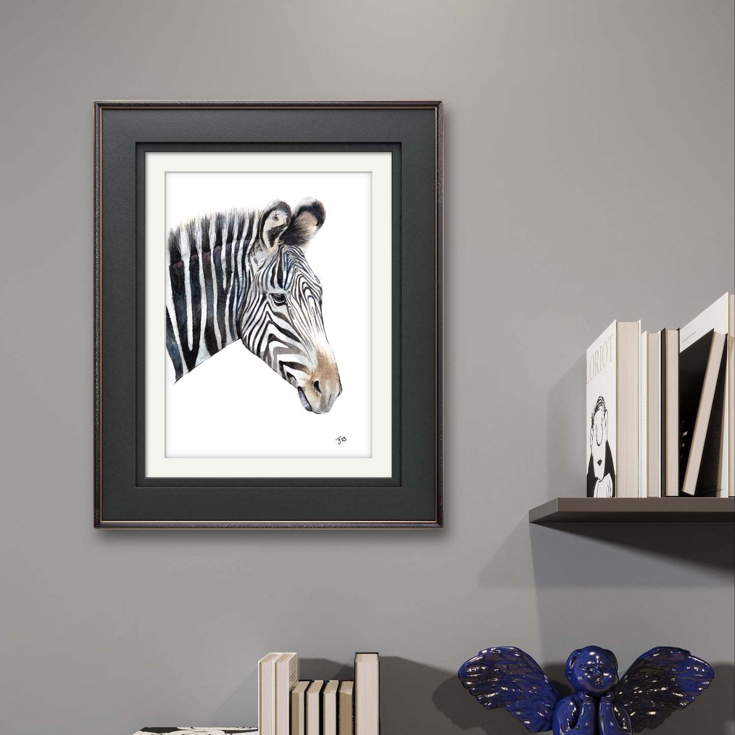 "Elori" Watercolour Zebra Print