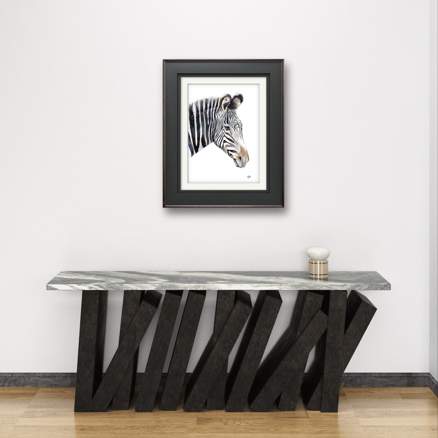"Elori" Watercolour Zebra Print