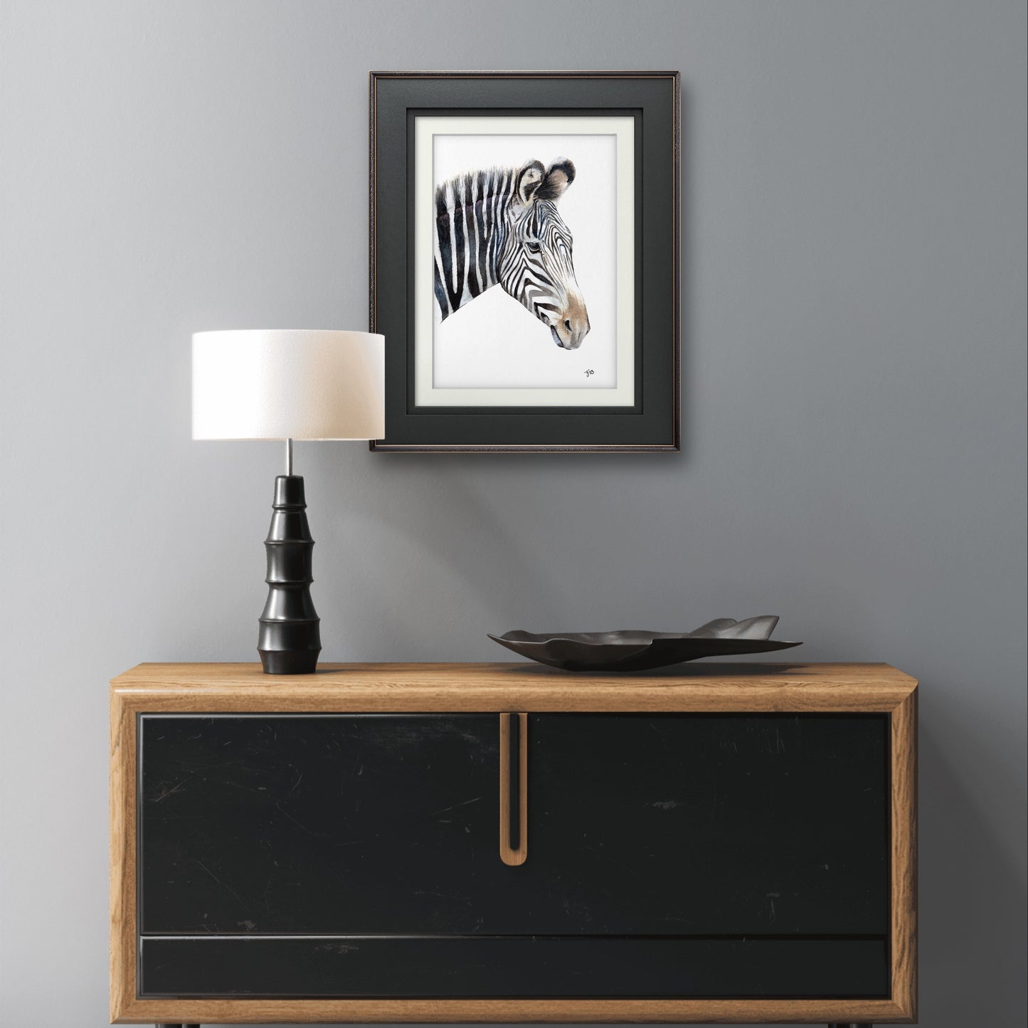"Elori" Watercolour Zebra Print