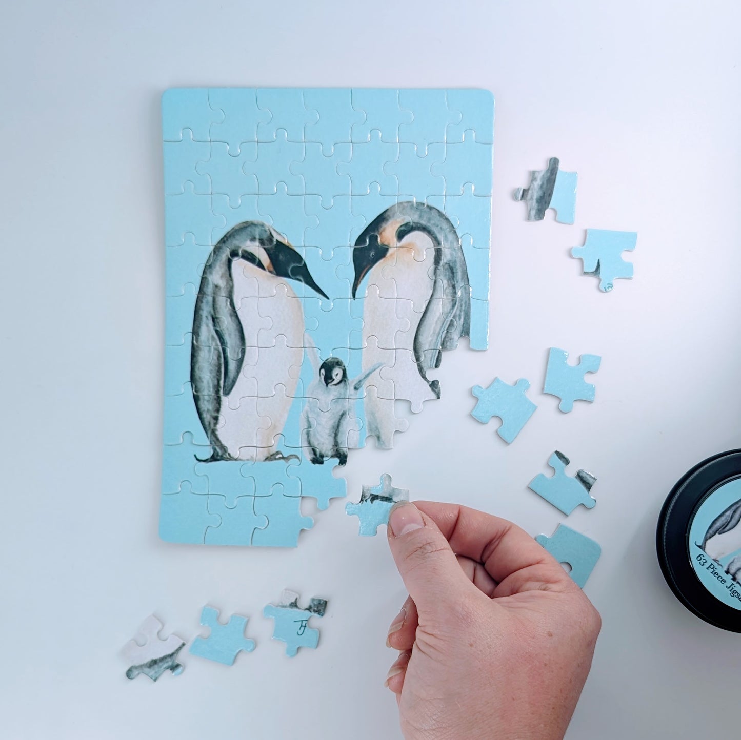 63 piece Penguins Jigsaw in a tin
