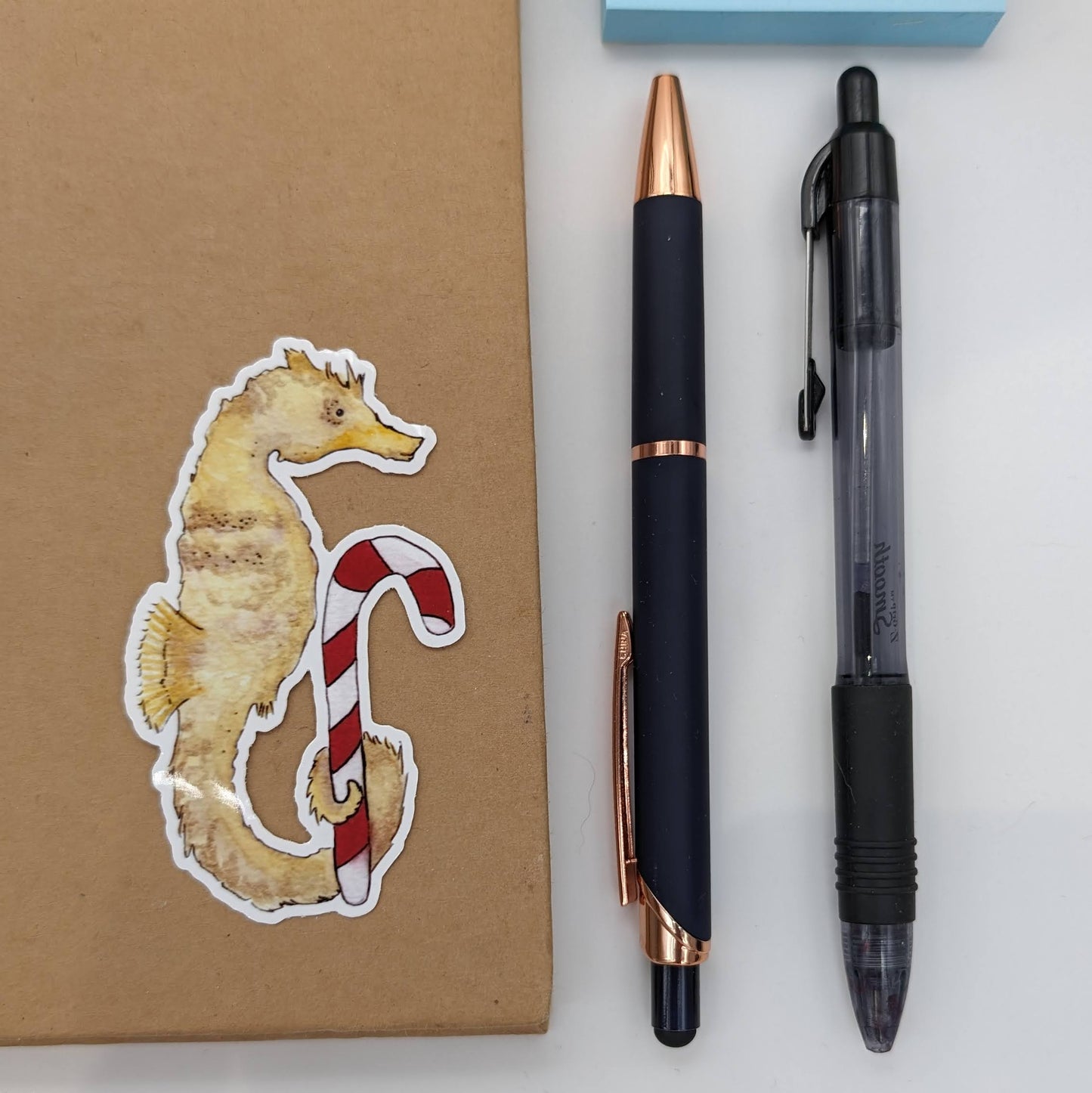 Seahorse Sticker from Original Watercolour Collection "Christmas Under the Sea"