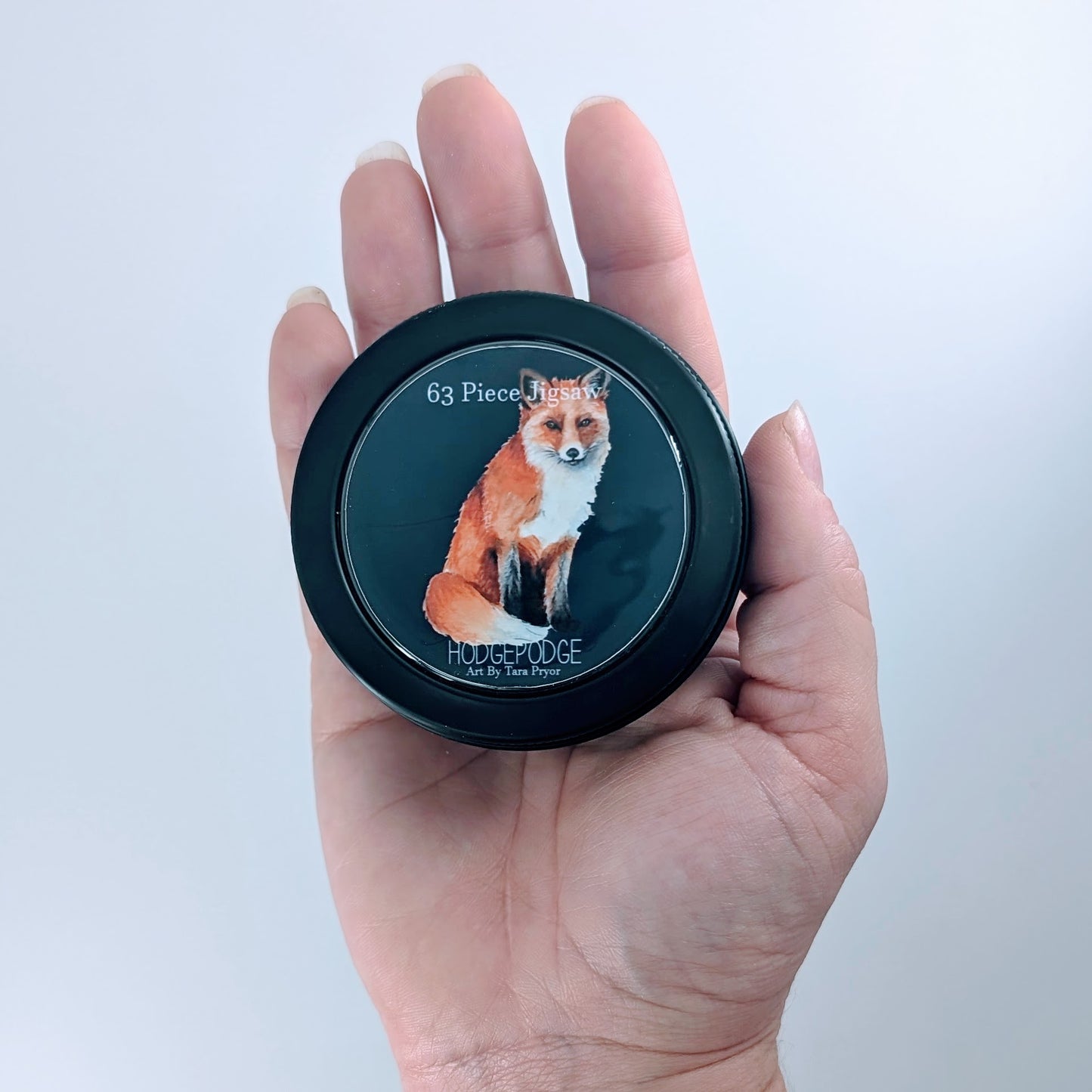 63 piece Fox Jigsaw in a tin
