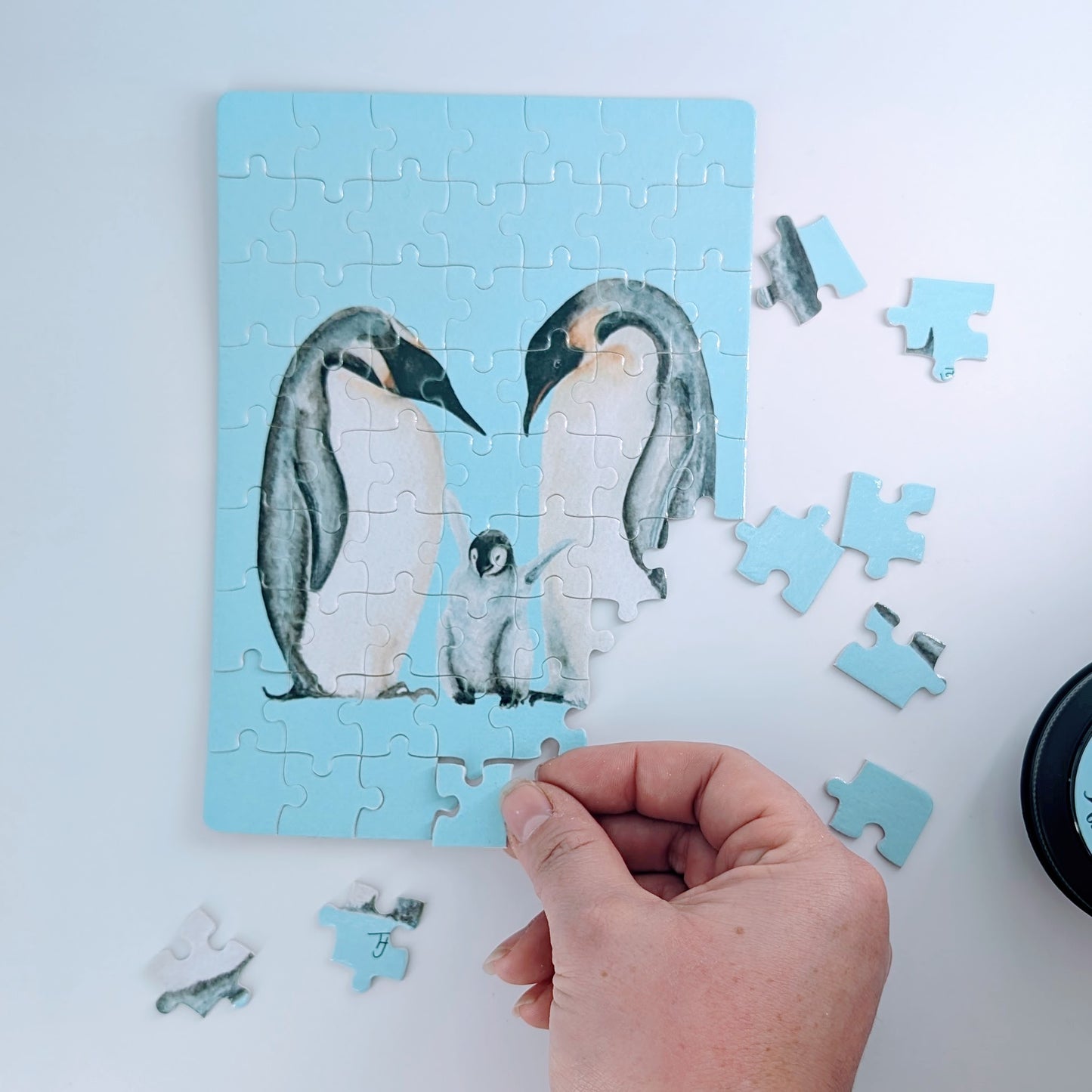 63 piece Penguins Jigsaw in a tin