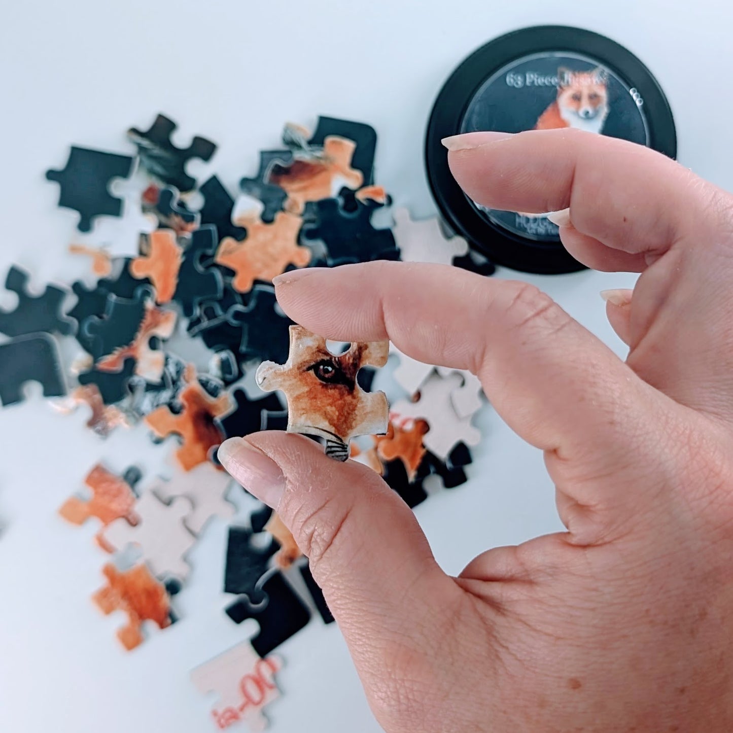 63 piece Fox Jigsaw in a tin
