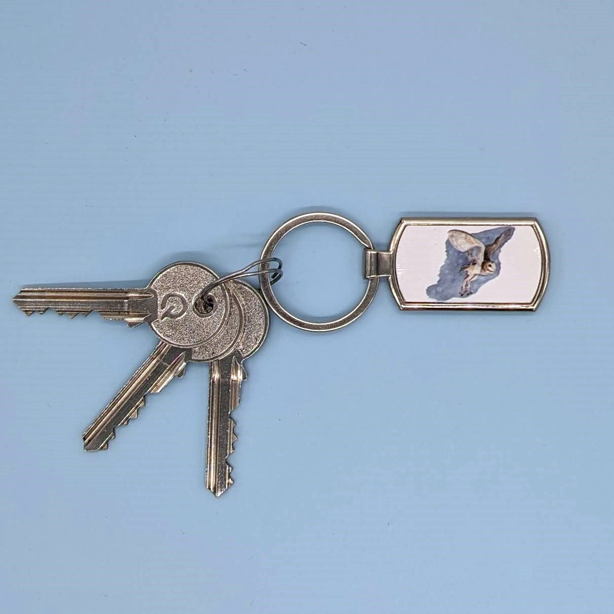 "Silent Night" Barn Owl Keyring