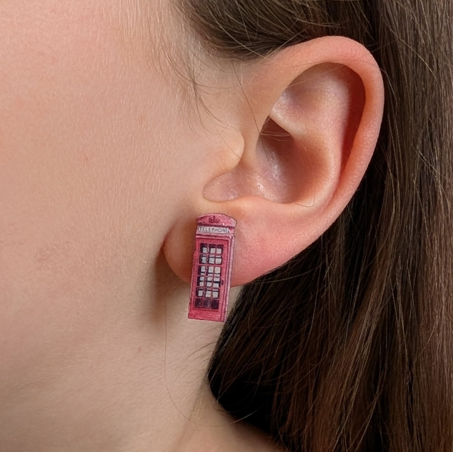 Phonebox stud Earrings