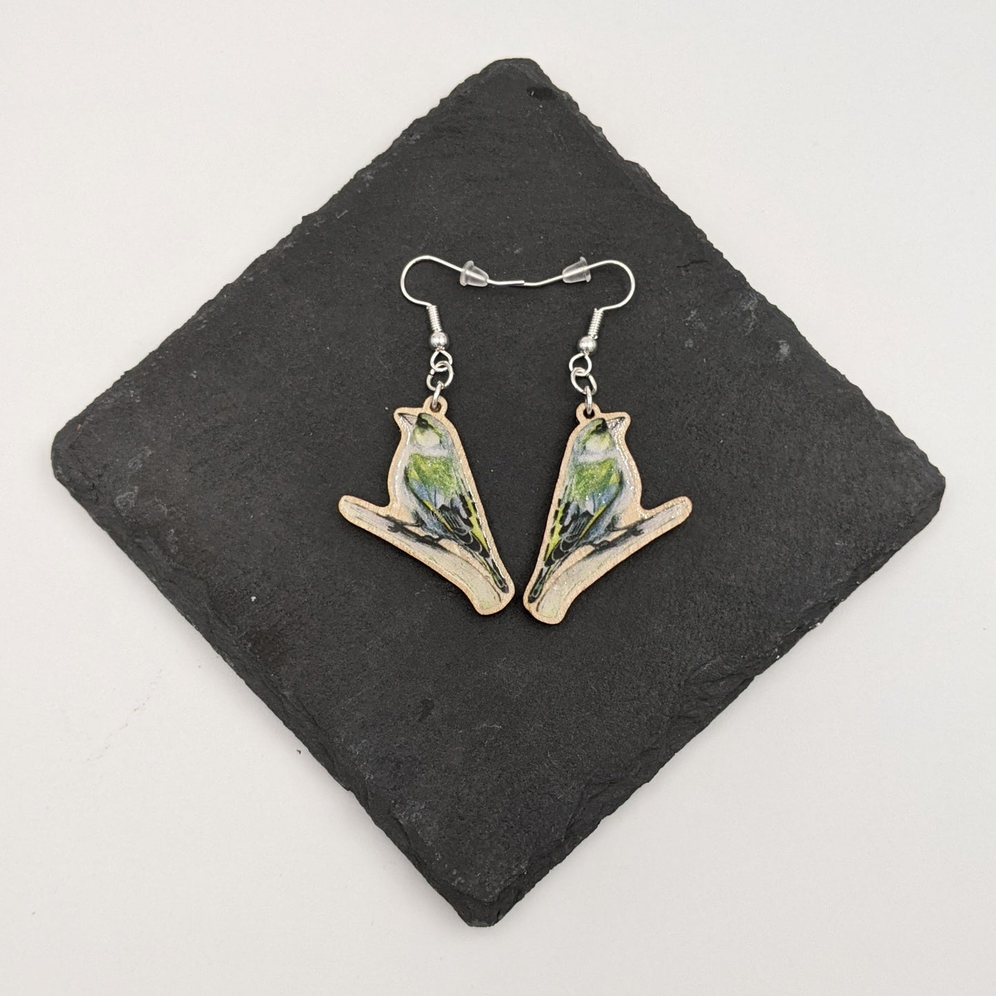 "Fours A Charm" Greenfinch Earrings