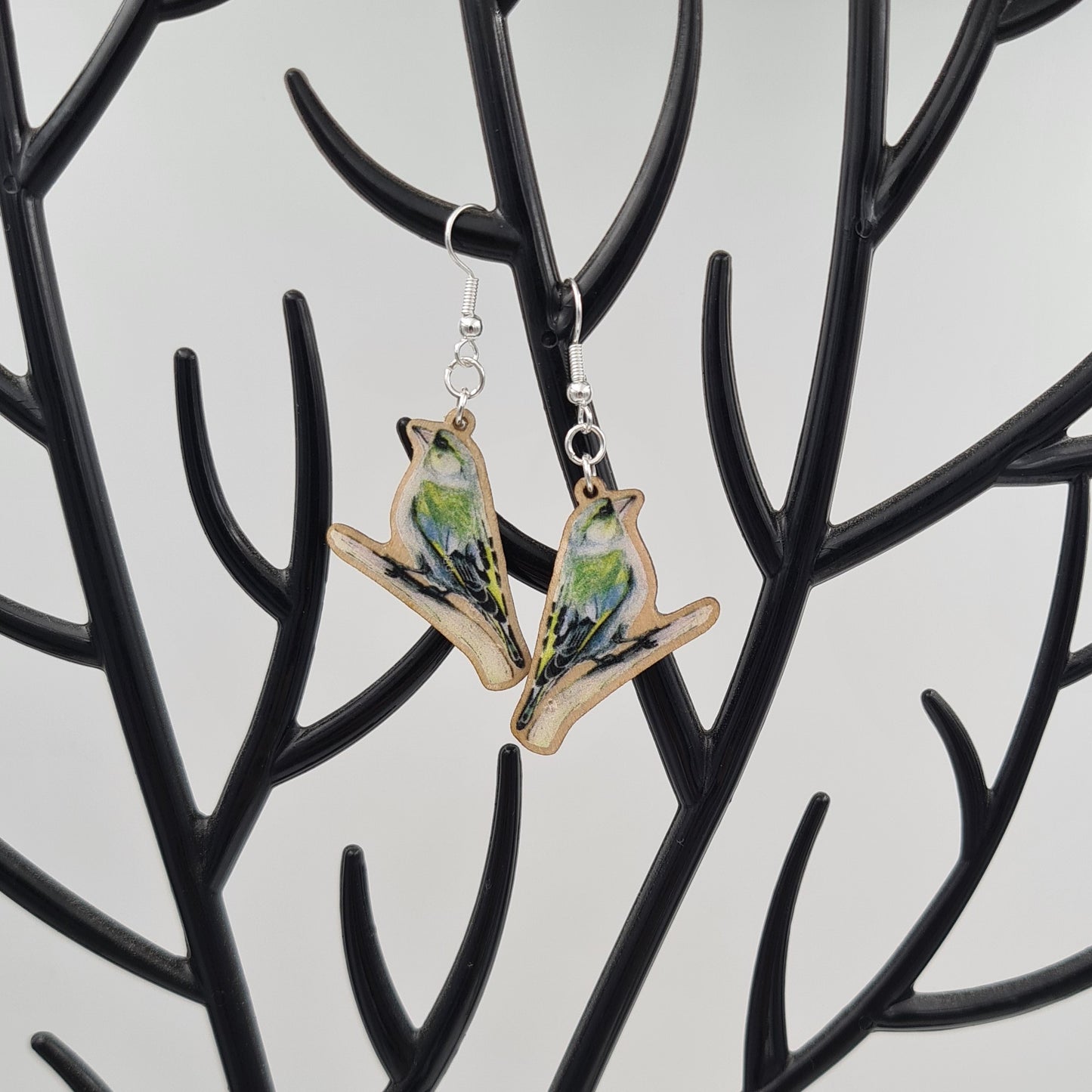 "Fours A Charm" Greenfinch Earrings