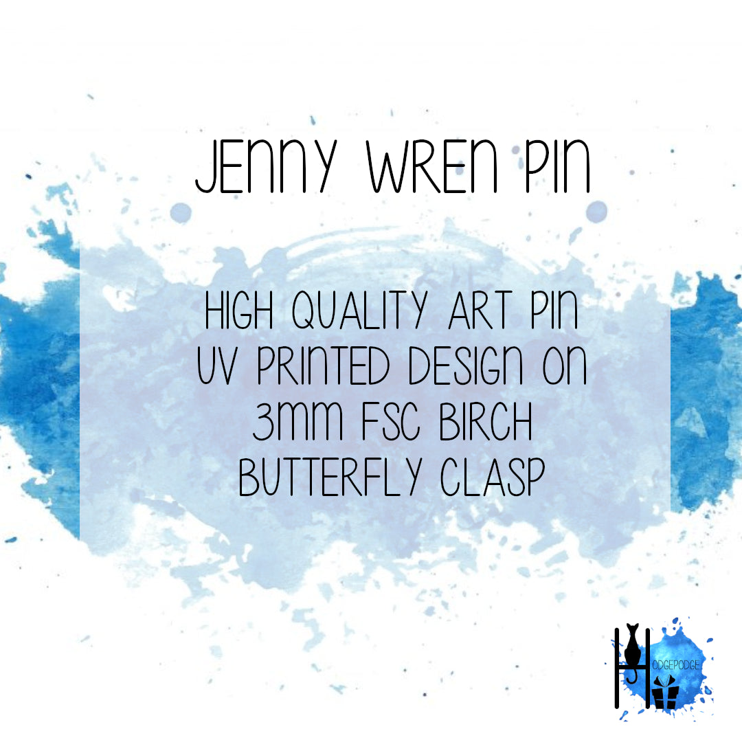 "Jenny Wren" Wren Pin