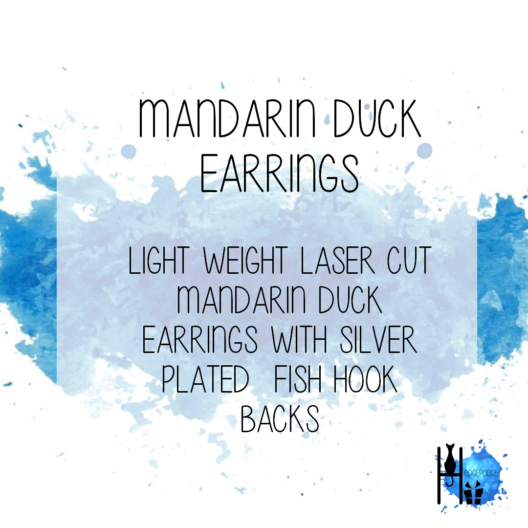"FancyBoi" York University Mandarin Duck Earrings