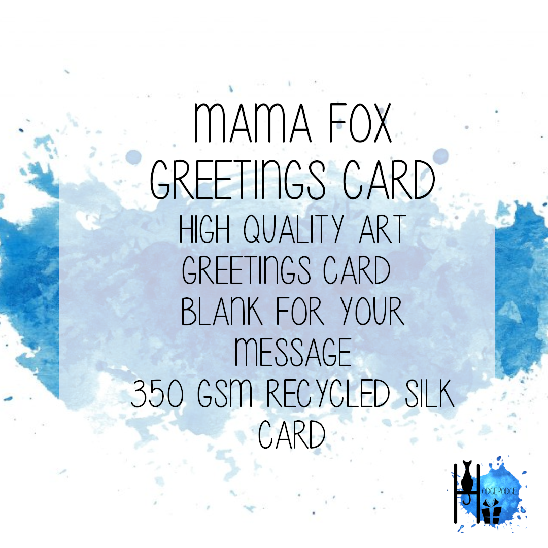 "Mama Fox" Greetings Card