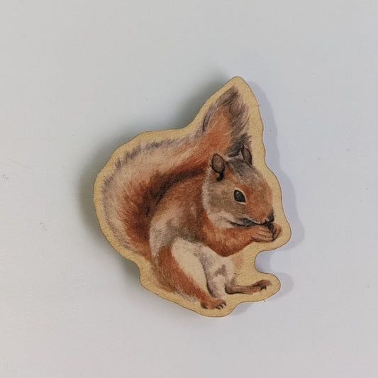 "Nutkin" Red Squirrel Wooden Fridge Magnet
