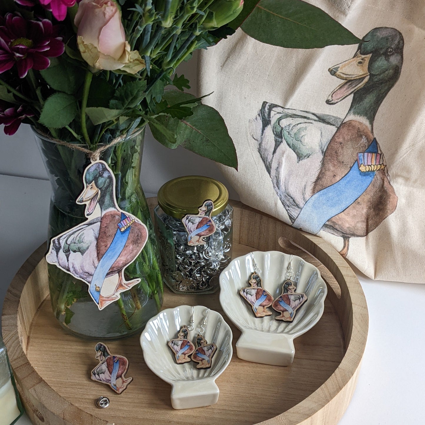 "Jubilee Duke" Mallard Duck Tote Bag