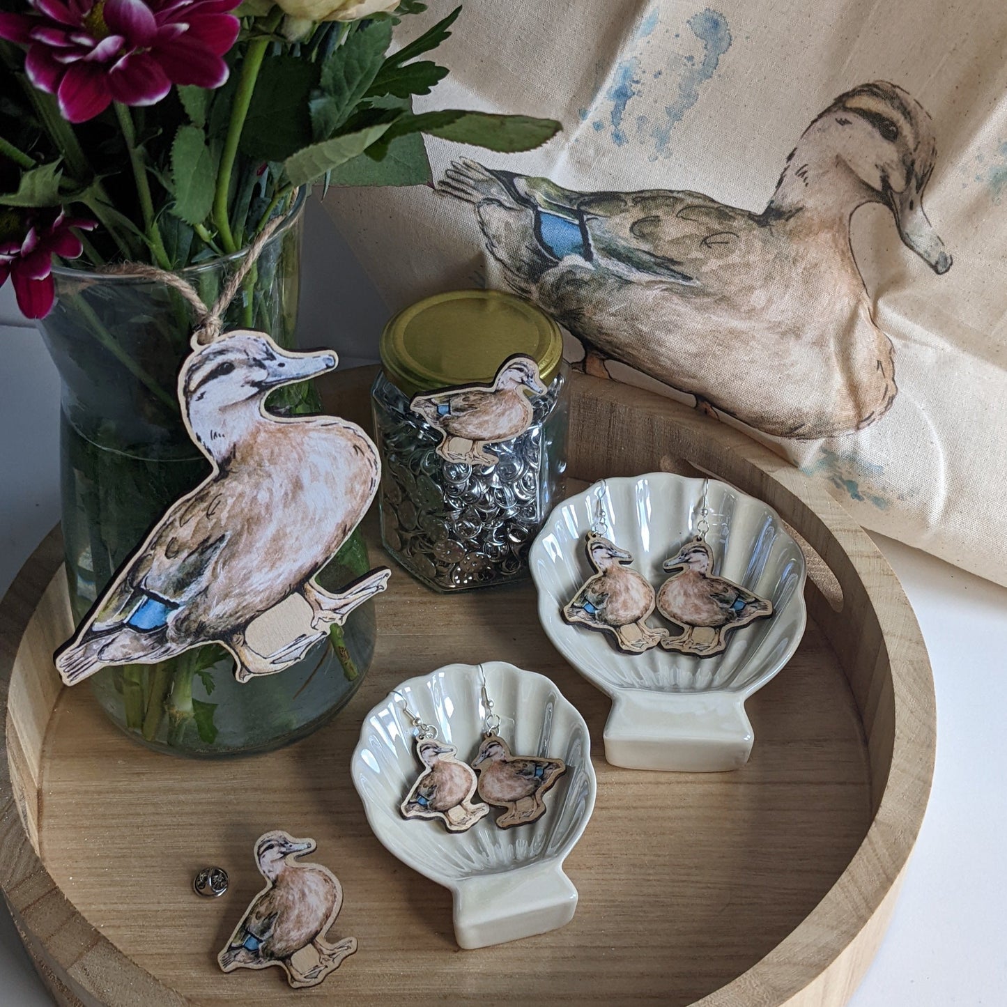 "Queenie" Female Mallard Duck Pin