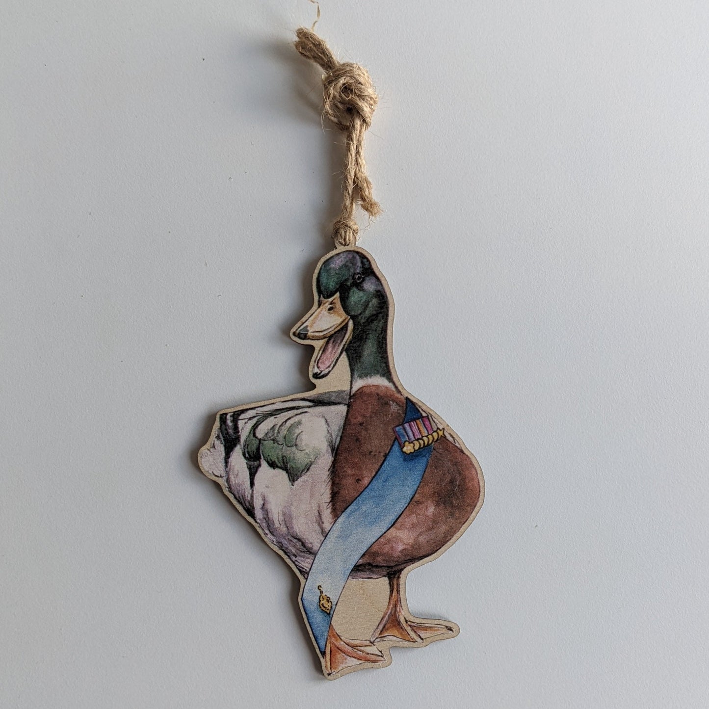 "Jubilee Duke" Mallard Duck Hanging Decoration, Plant Buddy, Twig Tree Decoration