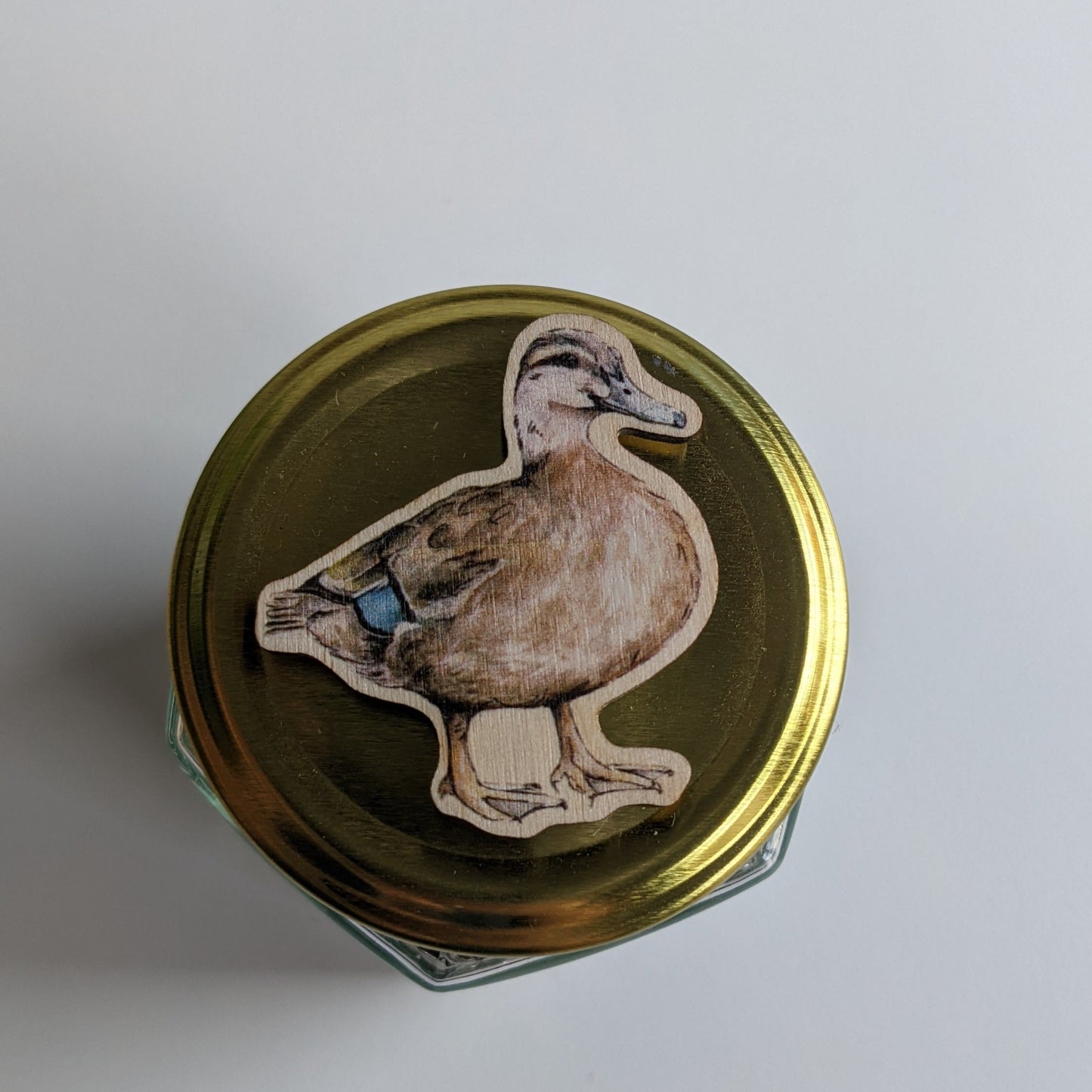 "Queenie" Female Mallard Duck Wooden Fridge Magnet
