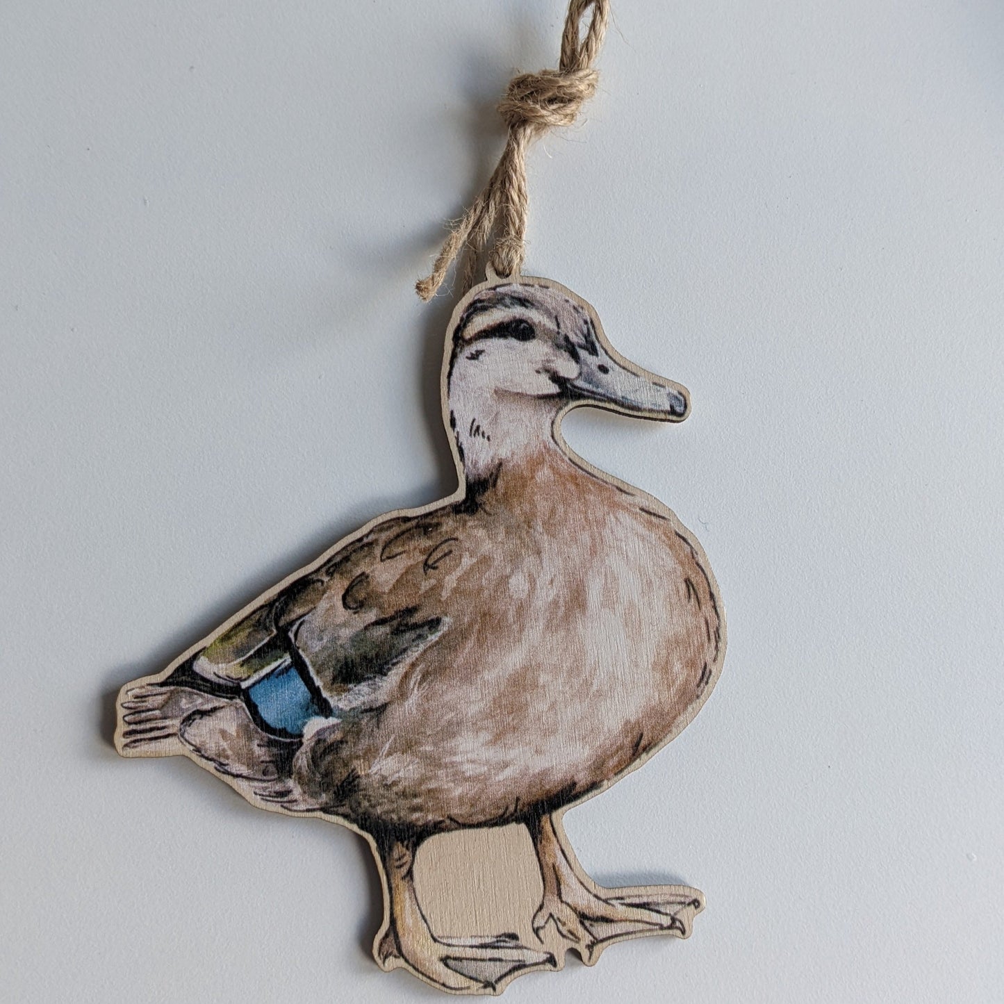 "Queenie" Female Mallard Duck Hanging Decoration, Plant Buddy, Twig Tree Decoration