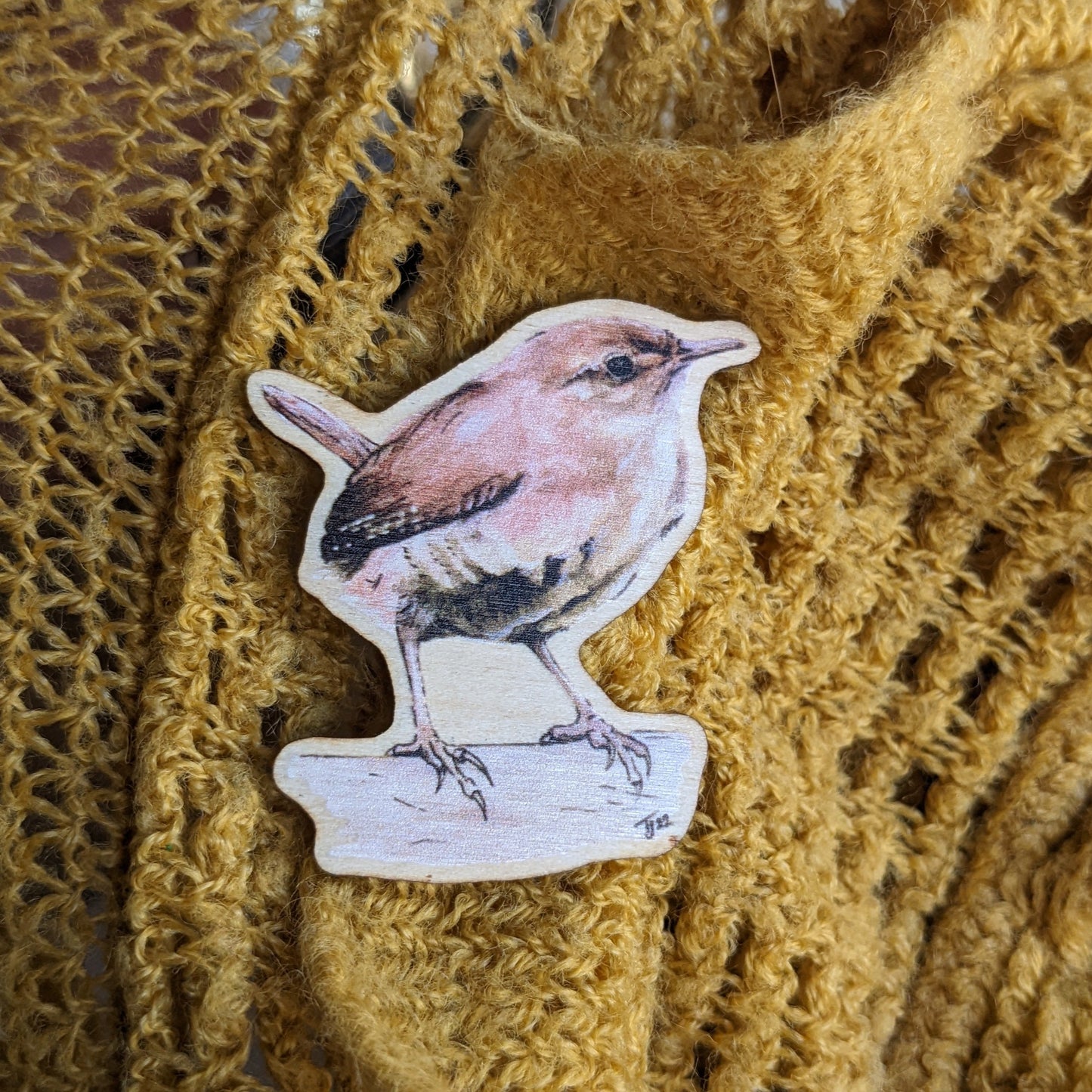 "Jenny Wren" Wren Pin